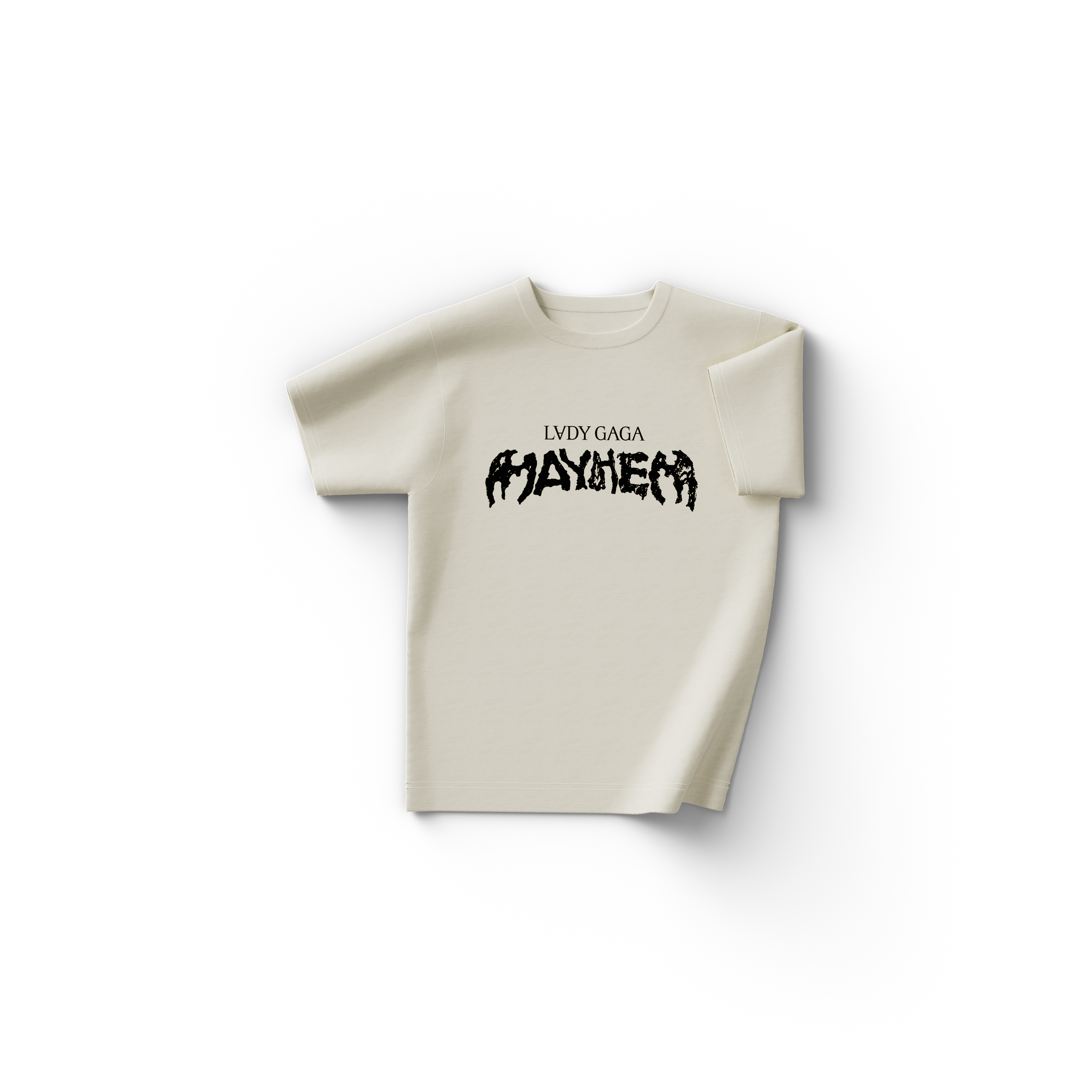 Cream Photo T-Shirt - Lady Gaga