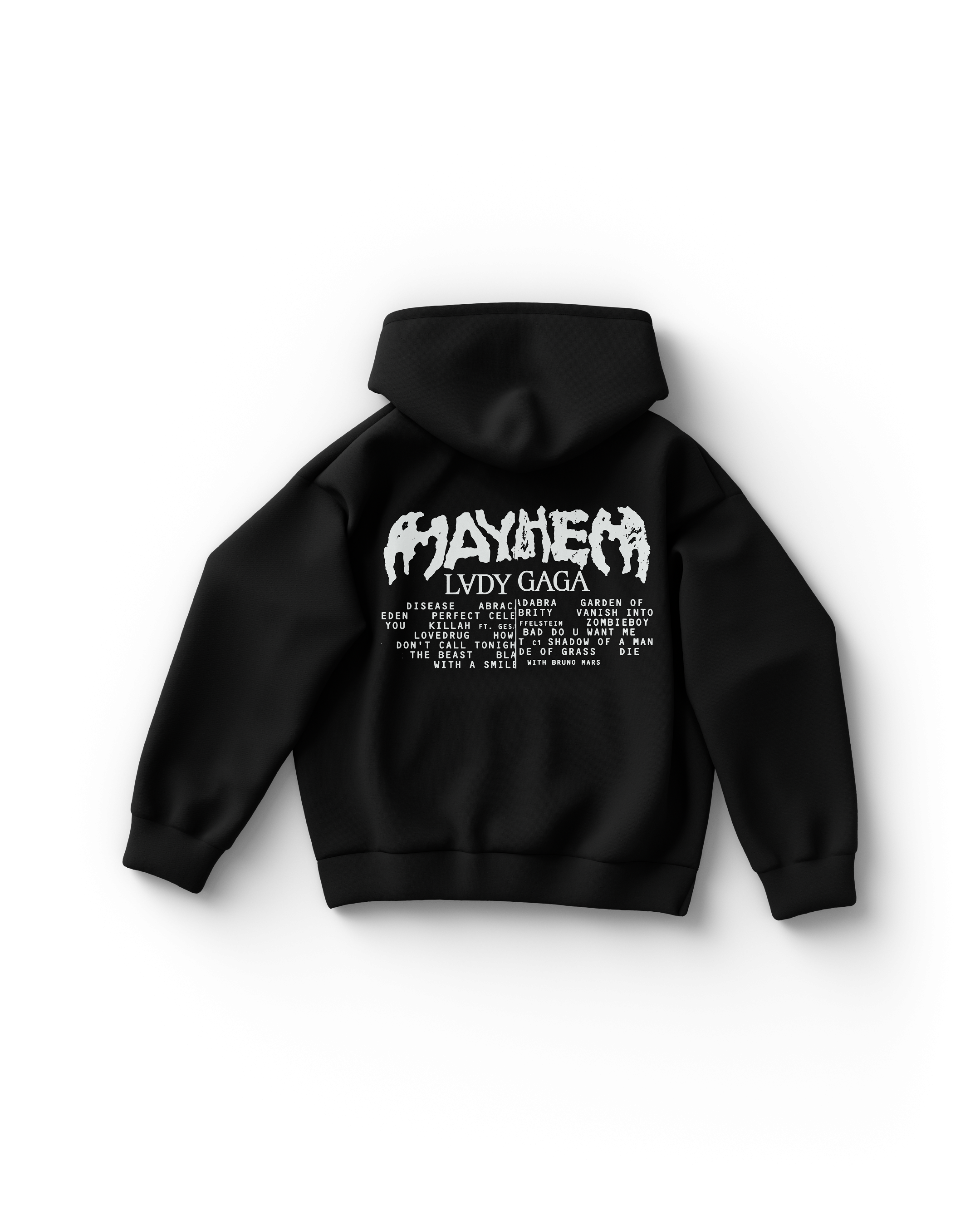 Lady Gaga Contrast Tracklist Hoodie Hoodie 406987