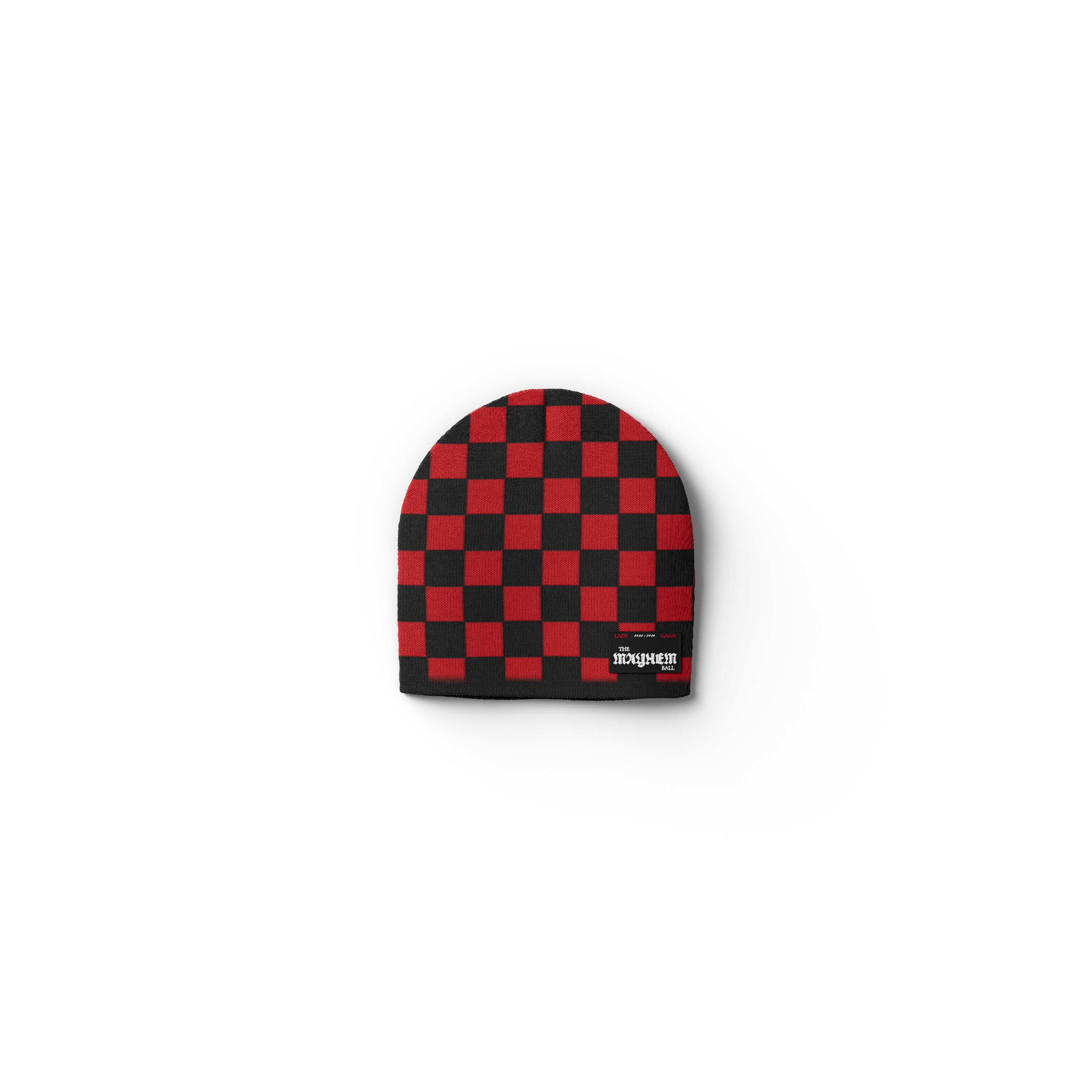 Off With Her Head Red + Black Beanie - Lady Gaga