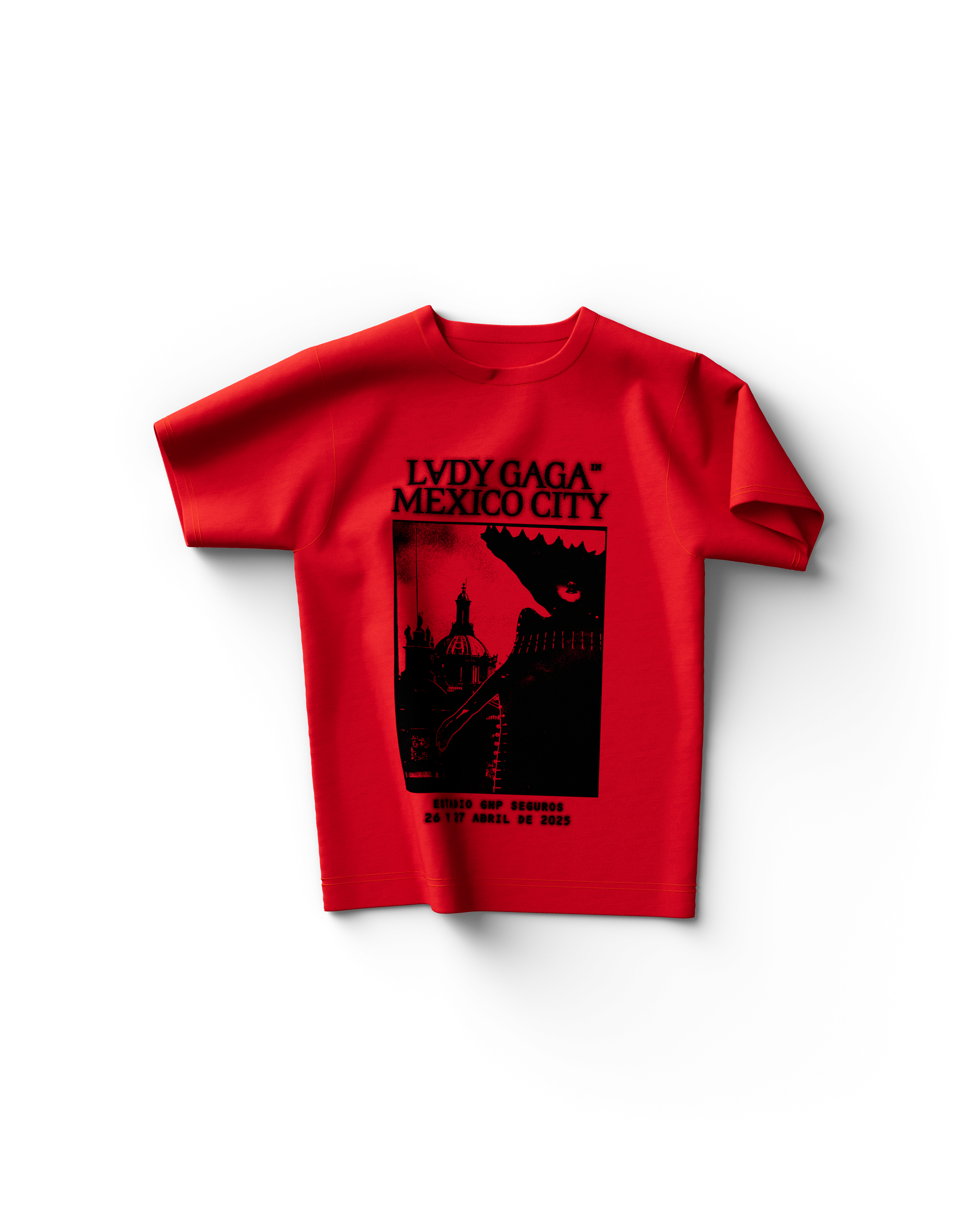 Lady Gaga Red CDMX T-Shirt T-Shirts 407517