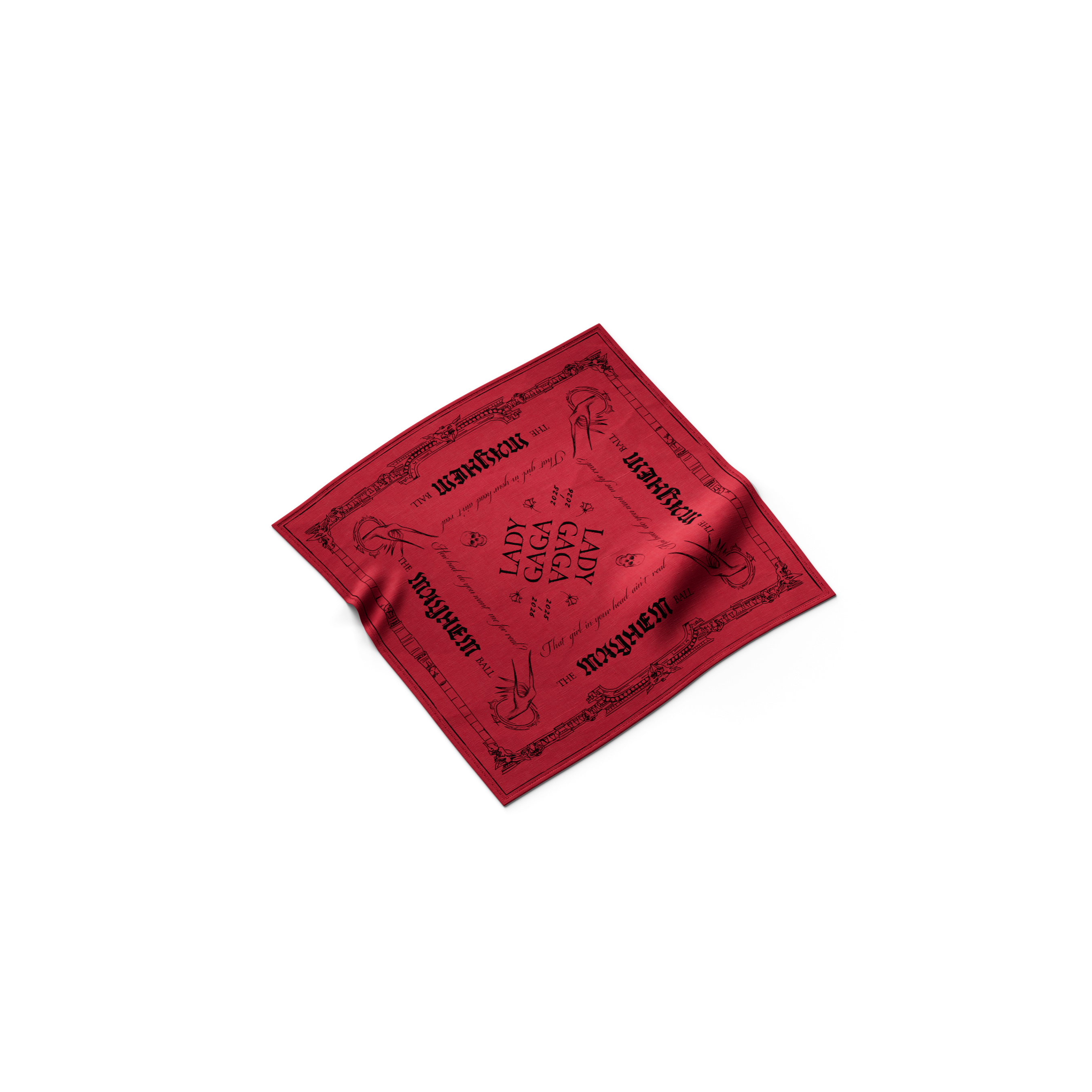 Red MAYHEM Bandana - Lady Gaga
