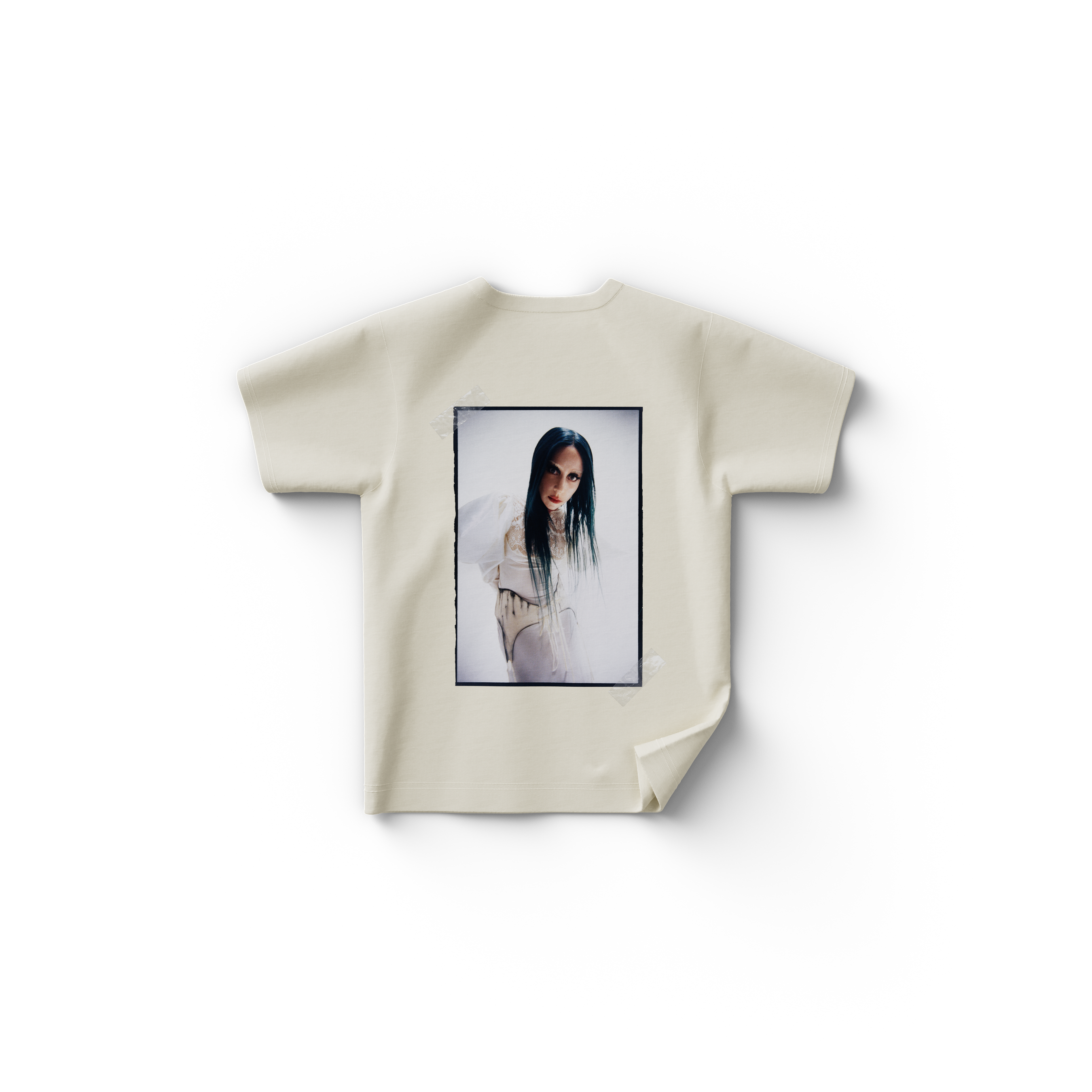 Cream Photo T-Shirt - Lady Gaga Cream Photo T-Shirt - Lady Gaga