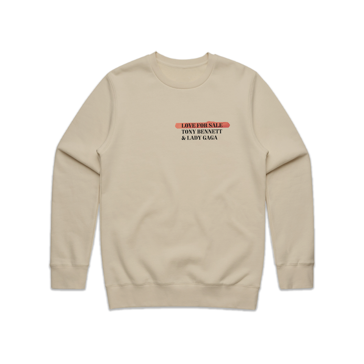 Tony Bennett & Lady Gaga LOVE FOR SALE TRACKLIST Crewneck Sweatshirt 191452