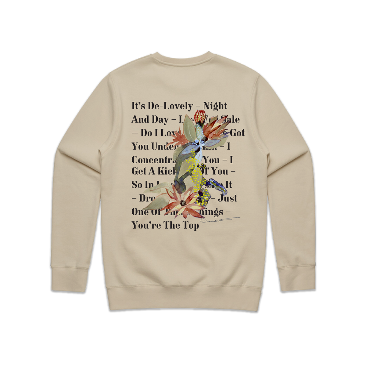 Tony Bennett & Lady Gaga LOVE FOR SALE TRACKLIST Crewneck Sweatshirt 191487